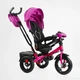 Дитячий триколісний велосипед-коляска з батьківською ручкою Best Trike 6088 F - 508-96 з поворотним сидінням та надувними колесами, Рожевий - зображення 4