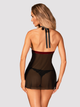 Комплект (пеньюар + трусики-стрінги) Obsessive Rossita S/M Чорний (5901688229132) - зображення 2