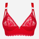 Biustonosz Obsessive Belovya XS/S Czerwony (5901688239698) - obraz 5
