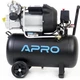 Компресор Apro 2.2 кВт 50 л двоциліндровий масляний прямий привід 416 л/хв 8 бар 2 виходи (000077127) - зображення 2