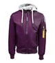 Бомбер Top Gun MA-1 Nylon Bomber jacket with hoodie XL Purple TGJ1735PXL - зображення 1