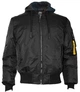 Бомбер Top Gun MA-1 Nylon Bomber jacket with hoodie 3XL Black TGJ1735B3XL - зображення 1