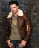 Шкіряна куртка Top Gun Men's Bomber With Removable Fur 3XL Brown TG19113XL - зображення 5