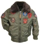 Бомбер Top Gun Kids B-15 Bomber Jacket 105 см Olive TGKB15O4 - зображення 1
