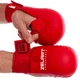 Накладки для карате Zelart Pro (PU, размер L, манжет на резинке, Красный) (BO-7250_Красный_L) - изображение 1