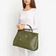 Сумка жіноча шкіряна валіза велика Regina Notte Travel bag 2479 Хакі - зображення 2