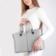 Сумка жіноча шкіряна тоут середня Regina Notte Tote 1651 Сірий - зображення 2