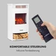 Камин электрический Klarstein Bormio WH 1900W белый пульт (10035071) - изображение 6