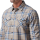 Сорочка 5.11 Tactical Gunner Plaid Long Sleeve Shirt 5.11 Tactical Badlands Tan Plaid, M (Коричневая) Тактическая - изображение 5