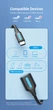 Кабель перехідник-адаптер Type-C на USB швидкісний USB 3.1 Gen1 Vention OTG (0,15 м, USB 3.1). Black - зображення 6