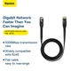 Кабель Baseus high Speed Six types of RJ45 Gigabit network cable (flat cable) |3M| чорний - зображення 8