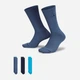 Набор мужских носков высоких Nike U Ed Cush Poly Crew 144 DX9632-907 38-42 3 пары Синий/Темно-Синий/Голубой (196605004595) - изображение 1