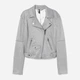 Куртка из искусственной кожи женская H&M Divided 0821886 32 Серая (7000000000421) - изображение 1