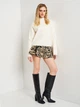 Юбка мини летняя женская Stradivarius 4667/548/450 36 Бежевая с черным (SZ04667548450368) - изображение 3