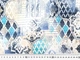 Ткань Шифон Бальпо микс орнаментов, серо-бирюзовый, пог. м. (м568, 15329/17, д9 цв2) - изображение 4