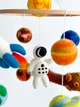 Детский мобиль на кроватку для младенцев ручной работы WooolyWool «Космический» - изображение 3