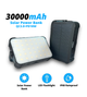 УМБ с солнечной панелью и кемпинговым фонарем на 28 LED VHG DN53 30000 mAh QC3.0+PD18W Wireless Solar Charger Black - зображення 1