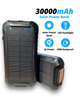 УМБ із сонячною панеллю VHG DN56 30000 mAh QC3.0+PD18W Portable Solar Charger Wireless, Black - изображение 1