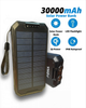 УМБ із сонячною панеллю VHG DN49 30000 mAh Wireless Solar Power Charger, Black - зображення 1