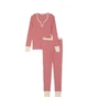 Жіноча термо піжама Костюм для дому лонгслів штани Victoria's Secret Thermal Long PJ Set матеріал бавовна смужка (XXL) - зображення 3