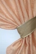 Кухонные шторы VR-Textil № 073к с ламбрекеном и подхватами персиковый со светло-кофейным 285х170 см (52-0171) - изображение 3