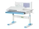 Детский стол ErgoKids TH-325 столешница белая/накладки на ножках голубые TH-325 W/BL - изображение 1