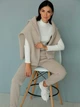 Брюки спортивные женские теплые на флисе на резинке с манжетами Seventeen 2XL-3XL Бежевые 2093-2.5429 - изображение 8