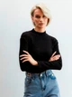 Женский гольф с ангоры облегающий приталенный теплая водолазка Seventeen S-M Черная 2098.5456 - изображение 5