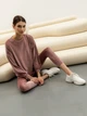 Спортивний костюм жіночий демісезонний кофта вільна та лосини тканина вельвет рубчик Seventeen XXL-3XL Рожевий 2094.5450 - зображення 4