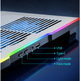 Підставка для ноутбука з охолодженням VHG K42 з RGB-підсвічуванням Laptop Cooling Pad, Silver - изображение 6
