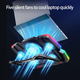 Підставка для ноутбука з охолодженням VHG K44 з RGB-підсвічуванням Laptop Cooling Pad, Red - изображение 4