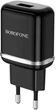 Мережевий однопортовий зарядний пристрій Borofone BA36A QC3.0 Type-C Чорний (BA36ACB) - зображення 1