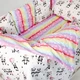 Детская подушка Ранфорс Панда на радуге 30*30 см Розовый с белым - изображение 3