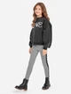 Подростковые теплые леггинсы для девочки Minoti rockstar 6 39439TEN 158-164 см Черно-белые (5063025164596) - изображение 5