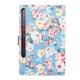 Чехол Deexe Peony Pattern для Samsung Galaxy Tab S7 Plus (T970/975) / S8 Plus (T800/806) - Blue - изображение 3