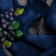 Ткань костюмная под лен с напылением квітка т/синя - изображение 3