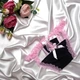 Сексуальные женские трусики в стиле Вabydoll кружевные Vialanna S черно-розовые (T1135ЧР) - изображение 2