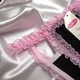 Сексуальные женские трусики в стиле Вabydoll кружевные Vialanna S черно-розовые (T1135ЧР) - изображение 5