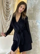 Халат жіночий велюровий з мереживними рукавами та спинкою Felisiya Lingerie Чорний 78-170 S (2000002876014) - зображення 1