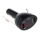 Автомобільна зарядка VST 708 два USB роз'єми + вольтметр + термометр 12-24V від прикурювача Чорний (01933) - зображення 3