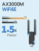 Трехдиапазонный USB 3.0 Wi-Fi 6E 3000Mbps (AX) адаптер 2.4G/5G/6Ghz (U3-AX3000) - изображение 3
