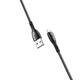 Кабель для зарядки телефона MicroUSB Android with LED Safeness charging HOCO U89 |1.2m, 2.4A| Черный - изображение 3