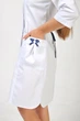 Халат медичний жіночий СпецМед Б'юті 60 Білий з темно-синім - зображення 3