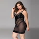 Сукня з латексними вставками JSY «Пристрасна Ельза» Plus Size, Black, мереживо, стрепи, сітка - изображение 5