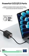 Зарядний пристрій Asometech 75W (2xUSB, 3xType-C) Quick charge - зображення 8