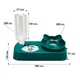 Миска для котов Taotaopets 119906 Forest Green 22*28,2*14,5 см двойная с поилкой - изображение 7