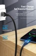 Кабель Vention 2м USB-Type-C 40Вт (4А/10В) 480 Мбит/с USB-A на USB-C Алюминиевый корпус для Быстрой Зарядки Черный - изображение 3