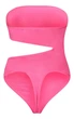 Боди бандо с вырезом PrettyLittleThing Розовый 11045 M (44) - изображение 5