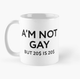 Чашка Керамическая кружка с принтом A`m not gay Белая 330 мл - изображение 1