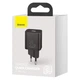 Сетевое зарядное устройство с входом Type-C BASEUS Super Si quick charger (1Type-C, 3A/30W, PD/QC). Black - изображение 9